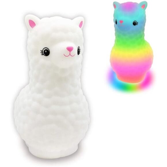 Alpaca Night Light for Kids Portable Rechargeable Llama Night Light Lamp - Picture 1 of 6